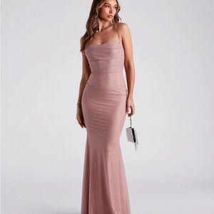 Windsor Glitter Pink Maxi Dress